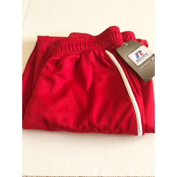 Russell Athletic Other - Russell Athletic Mens Red & White Stripes Sweatpants with Leg Opening Zippers